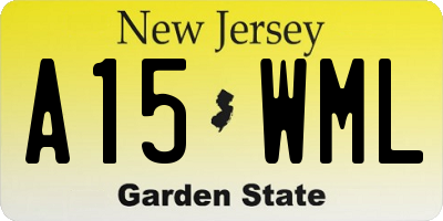 NJ license plate A15WML