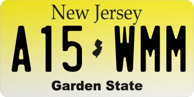 NJ license plate A15WMM