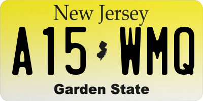 NJ license plate A15WMQ