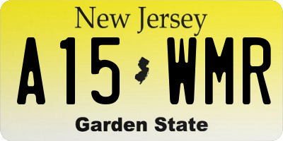 NJ license plate A15WMR