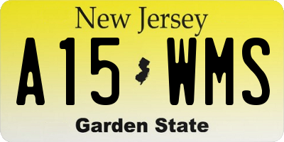 NJ license plate A15WMS