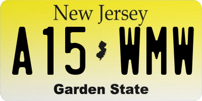 NJ license plate A15WMW