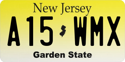 NJ license plate A15WMX