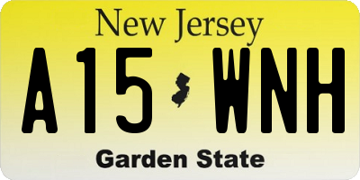 NJ license plate A15WNH