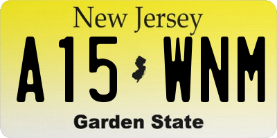 NJ license plate A15WNM