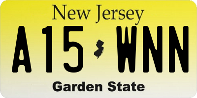 NJ license plate A15WNN