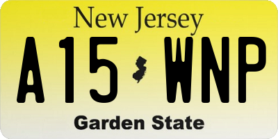 NJ license plate A15WNP