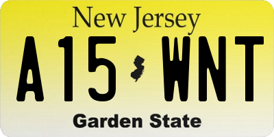 NJ license plate A15WNT