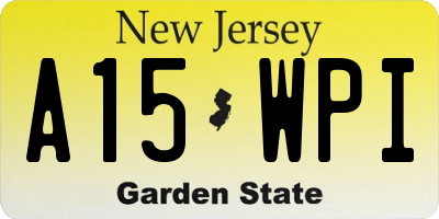 NJ license plate A15WPI