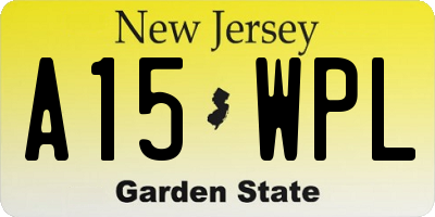 NJ license plate A15WPL