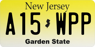 NJ license plate A15WPP