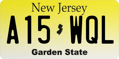 NJ license plate A15WQL