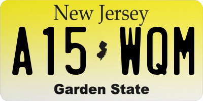 NJ license plate A15WQM
