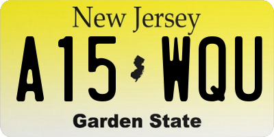 NJ license plate A15WQU