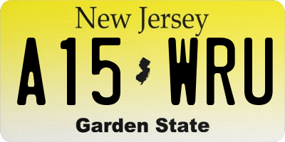 NJ license plate A15WRU