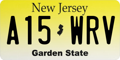 NJ license plate A15WRV