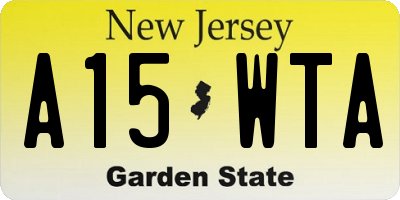 NJ license plate A15WTA