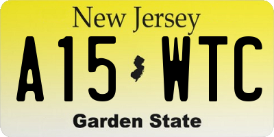 NJ license plate A15WTC