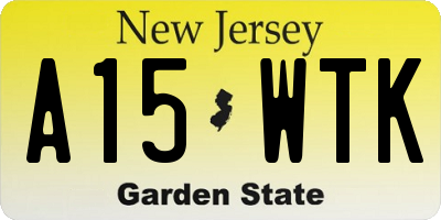 NJ license plate A15WTK