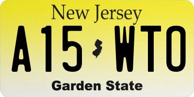 NJ license plate A15WTO