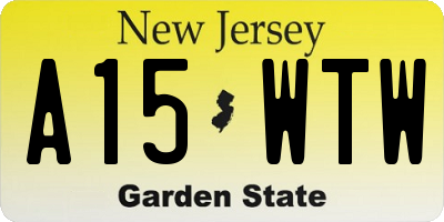 NJ license plate A15WTW