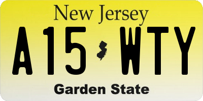 NJ license plate A15WTY