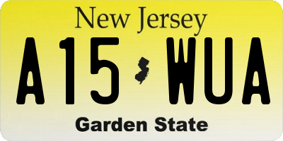 NJ license plate A15WUA
