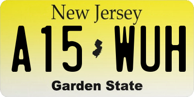 NJ license plate A15WUH
