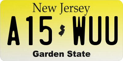 NJ license plate A15WUU