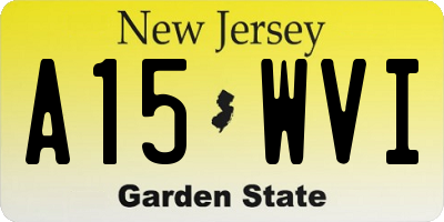 NJ license plate A15WVI
