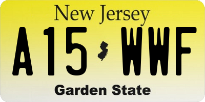 NJ license plate A15WWF