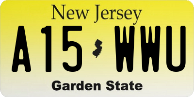 NJ license plate A15WWU