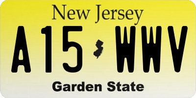 NJ license plate A15WWV