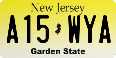 NJ license plate A15WYA