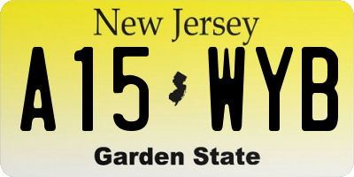 NJ license plate A15WYB