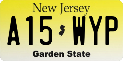 NJ license plate A15WYP