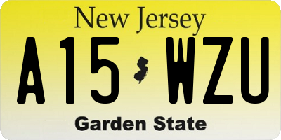 NJ license plate A15WZU
