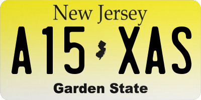 NJ license plate A15XAS