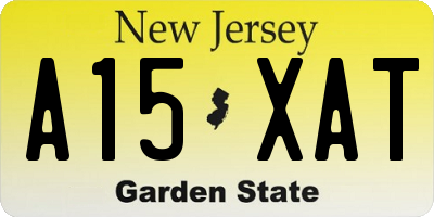 NJ license plate A15XAT