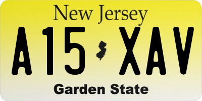 NJ license plate A15XAV