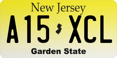 NJ license plate A15XCL