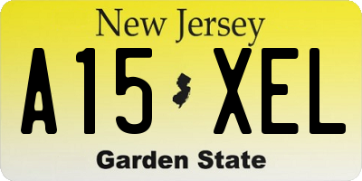 NJ license plate A15XEL