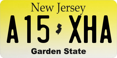 NJ license plate A15XHA