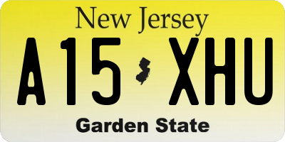 NJ license plate A15XHU