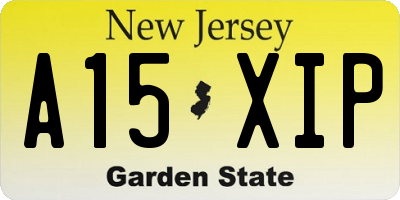NJ license plate A15XIP
