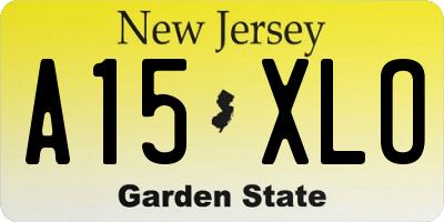 NJ license plate A15XLO