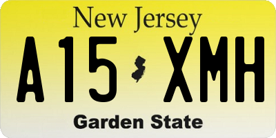 NJ license plate A15XMH