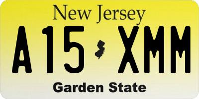 NJ license plate A15XMM