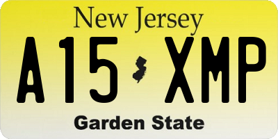 NJ license plate A15XMP