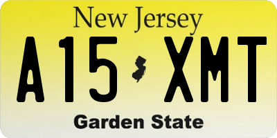 NJ license plate A15XMT